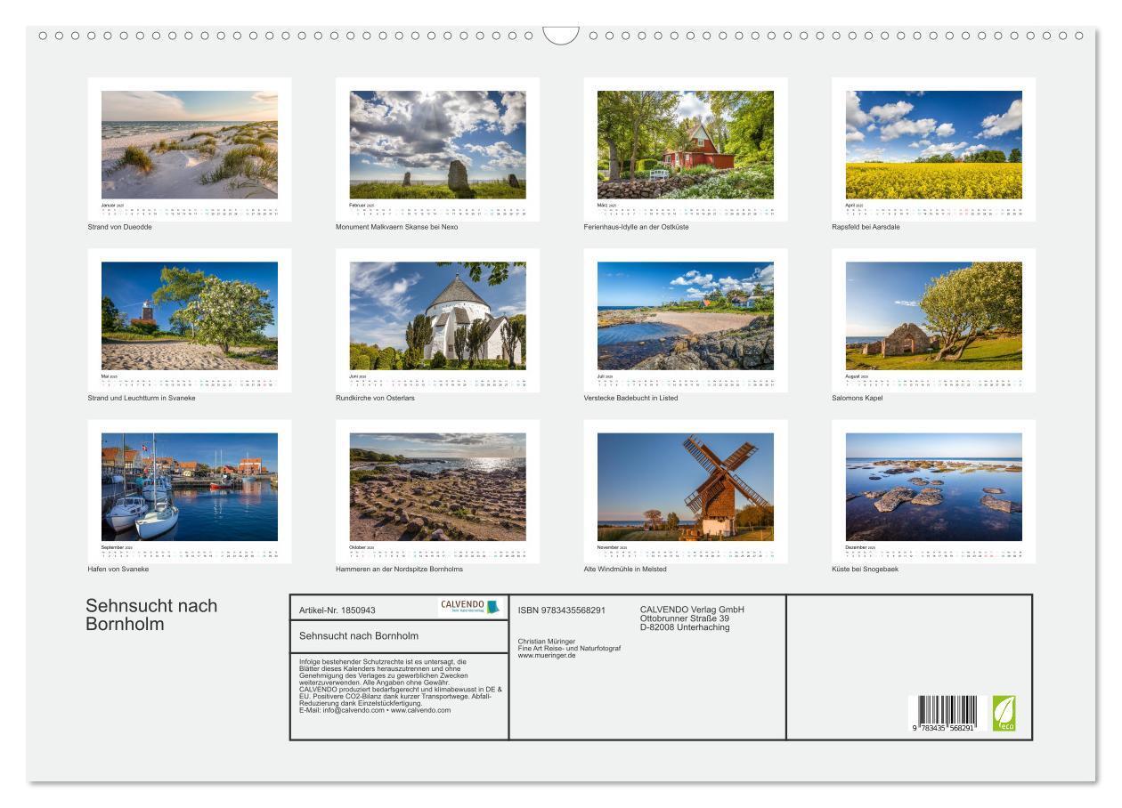 Bild: 9783435568291 | Sehnsucht nach Bornholm (Wandkalender 2025 DIN A2 quer), CALVENDO...