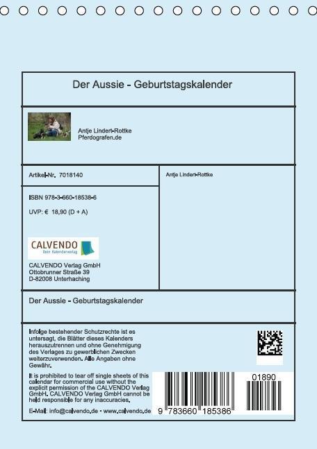 Bild: 9783660185386 | Der Aussie - Geburtstagskalender (Tischkalender immerwährend DIN A5...