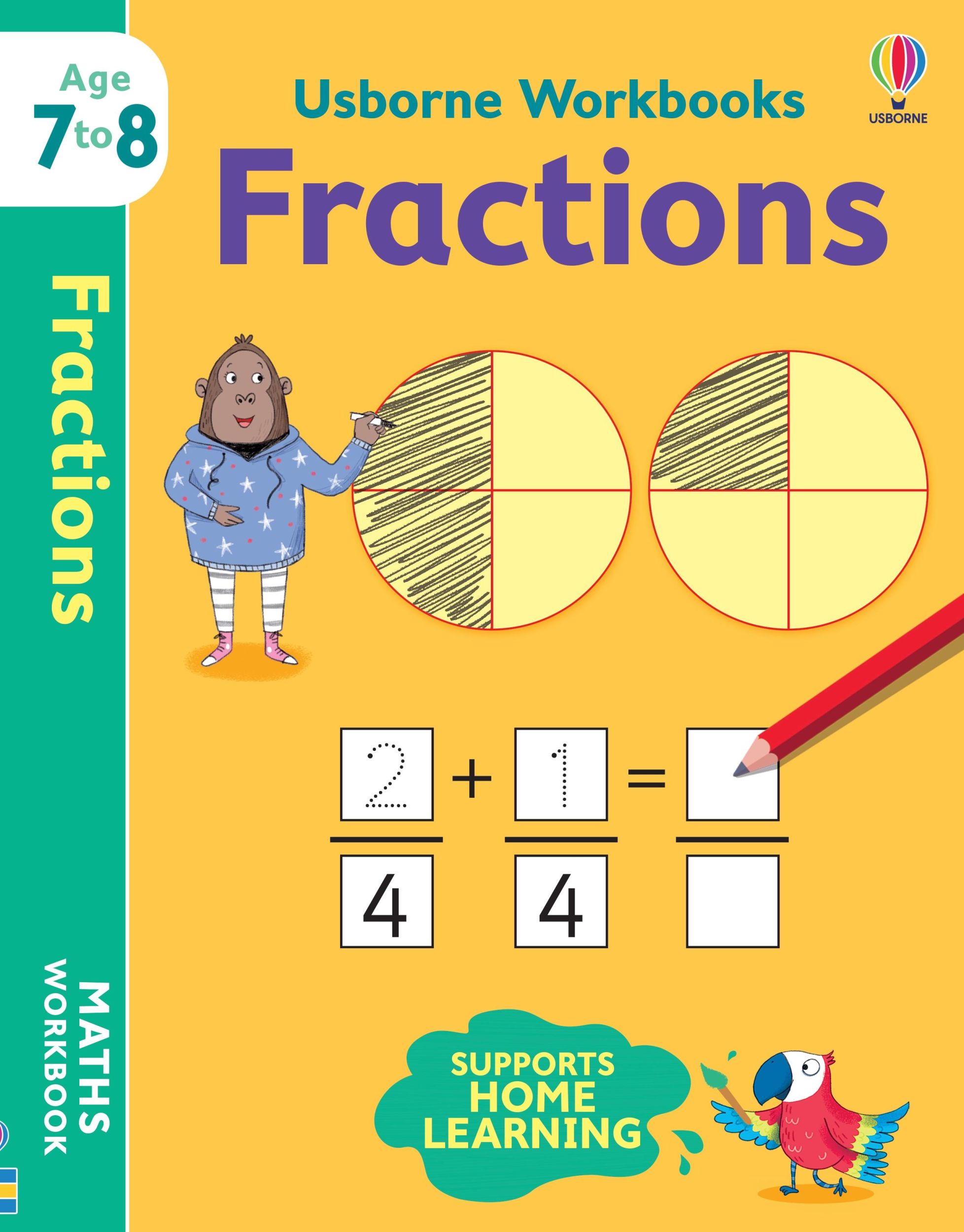 Cover: 9781474994491 | Usborne Workbooks Fractions 7-8 | Holly Bathie | Taschenbuch | 2021