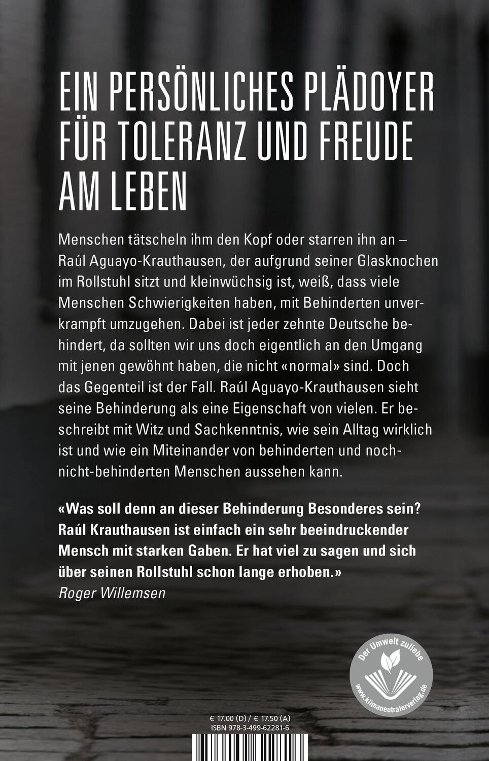 Rückseite: 9783499622816 | Dachdecker wollte ich eh nicht werden | Raúl Aguayo-Krauthausen | Buch