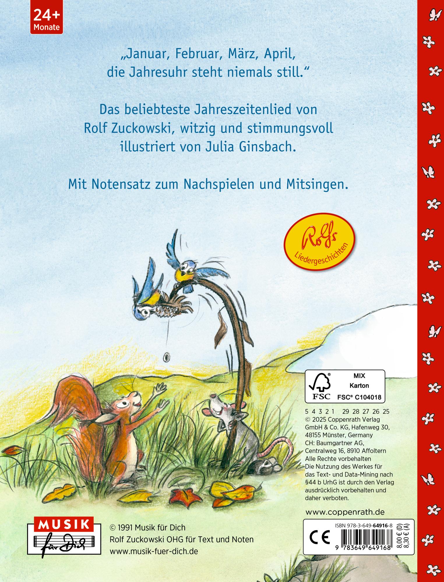 Rückseite: 9783649649168 | Die Jahresuhr | Rolf Zuckowski | Buch | 14 S. | Deutsch | 2024