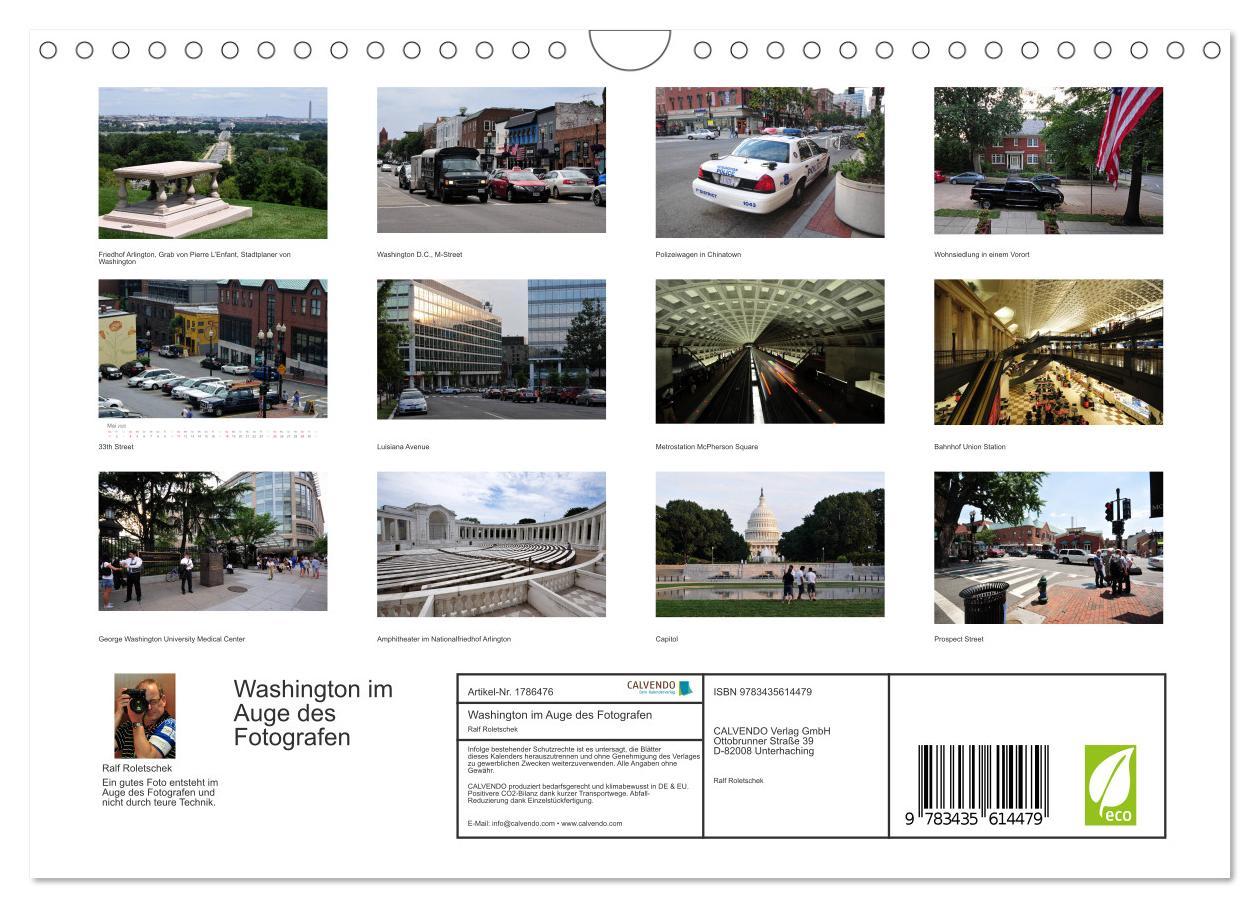 Bild: 9783435614479 | Washington im Auge des Fotografen (Wandkalender 2025 DIN A4 quer),...