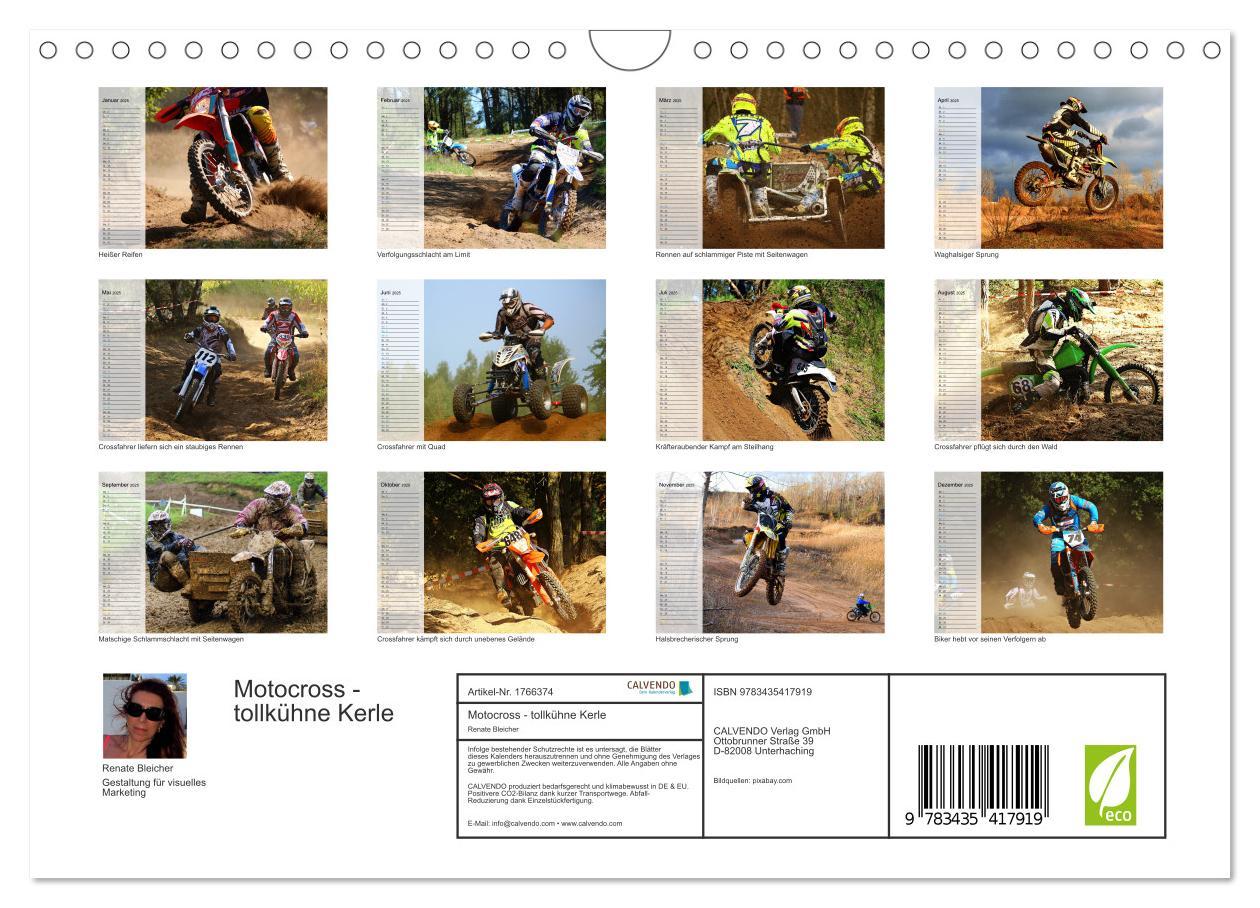 Bild: 9783435417919 | Motocross - tollkühne Kerle (Wandkalender 2025 DIN A4 quer),...