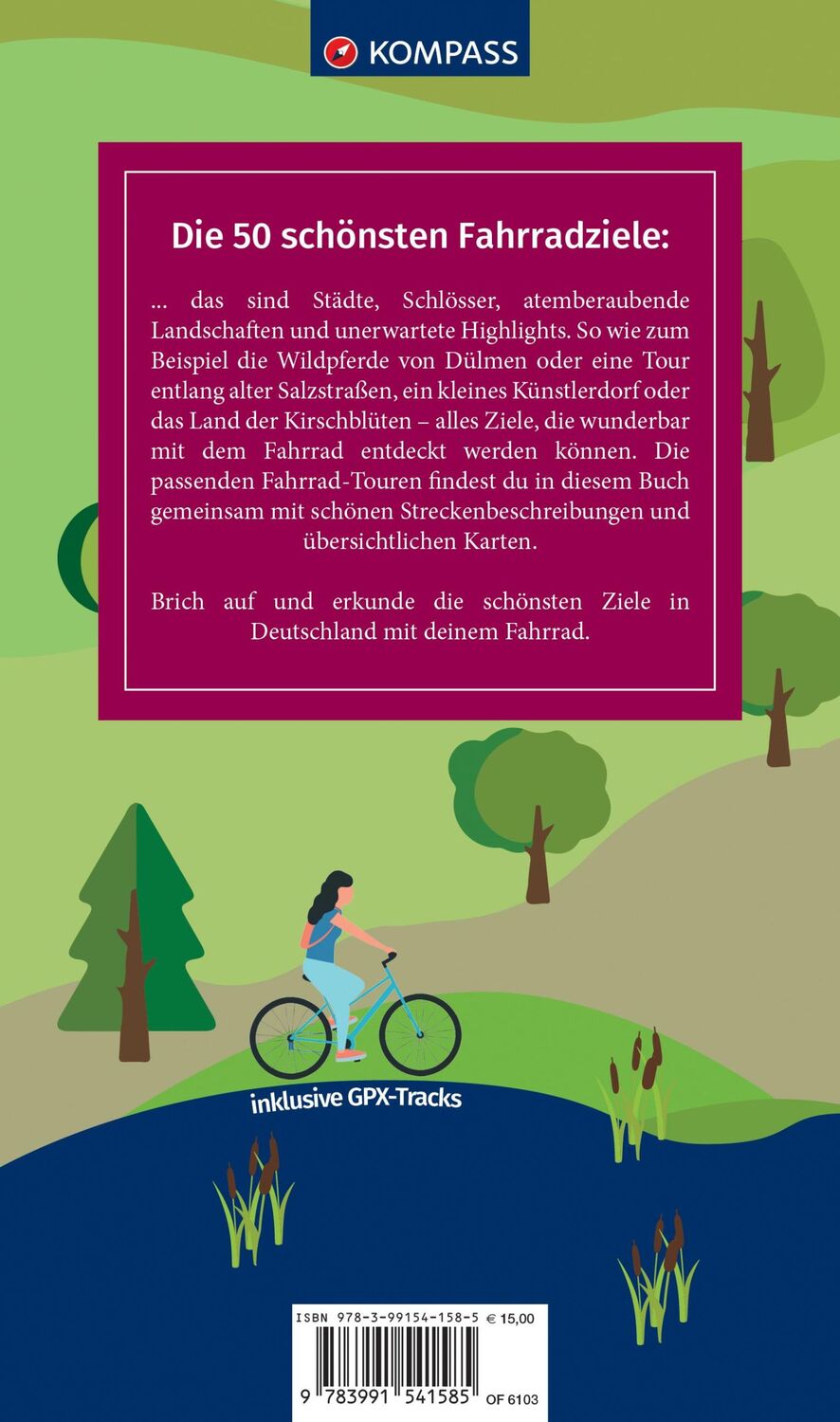 Rückseite: 9783991541585 | Die 50 schönsten Fahrradziele in Deutschland | Taschenbuch | 208 S.