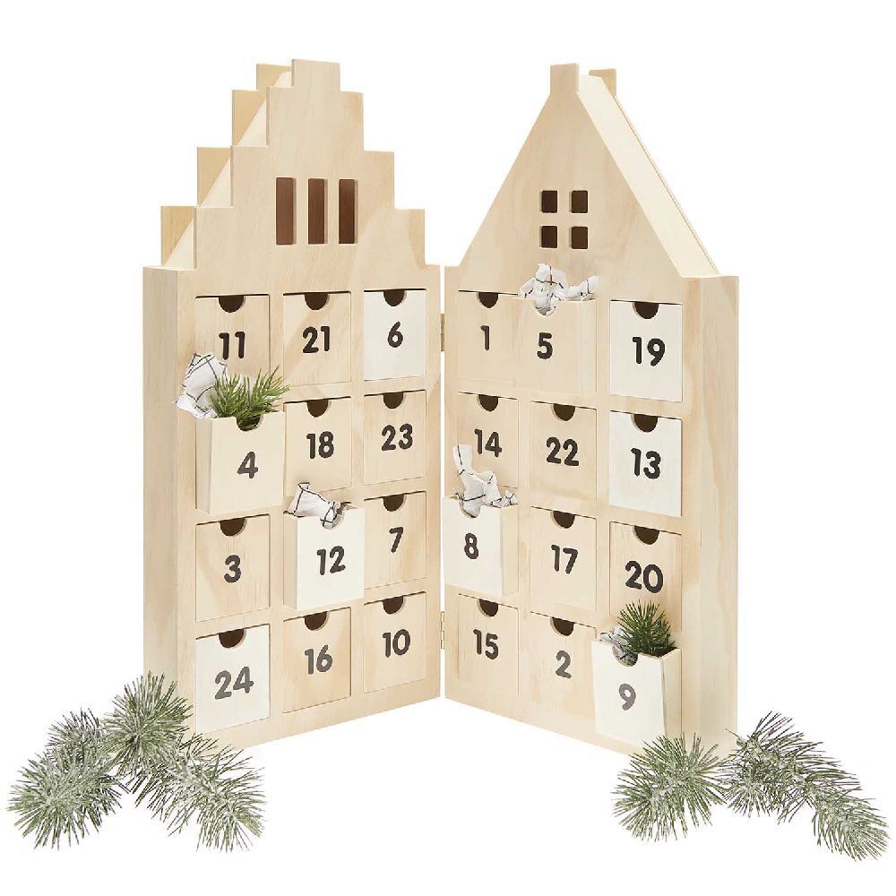 Bild: 4065166037204 | Adventskalender-Haus, mit 24 Schubladen, FSC 100% | Kalender