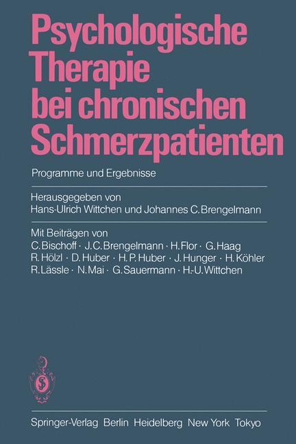 Cover: 9783540155133 | Psychologische Therapie bei chronischen Schmerzpatienten | Taschenbuch