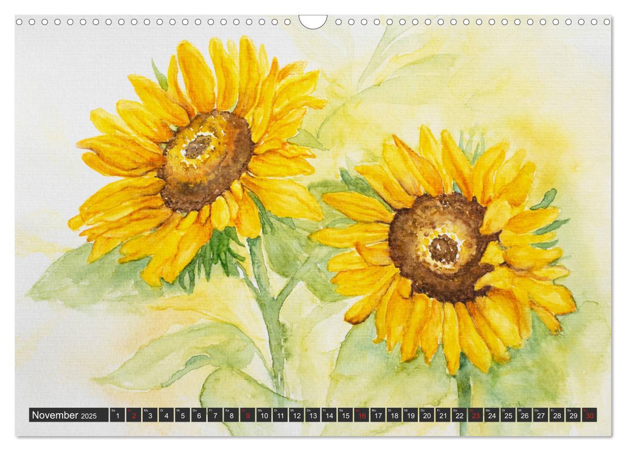 Bild: 9783435312368 | Blumenbilder in Aquarell (Wandkalender 2025 DIN A3 quer), CALVENDO...