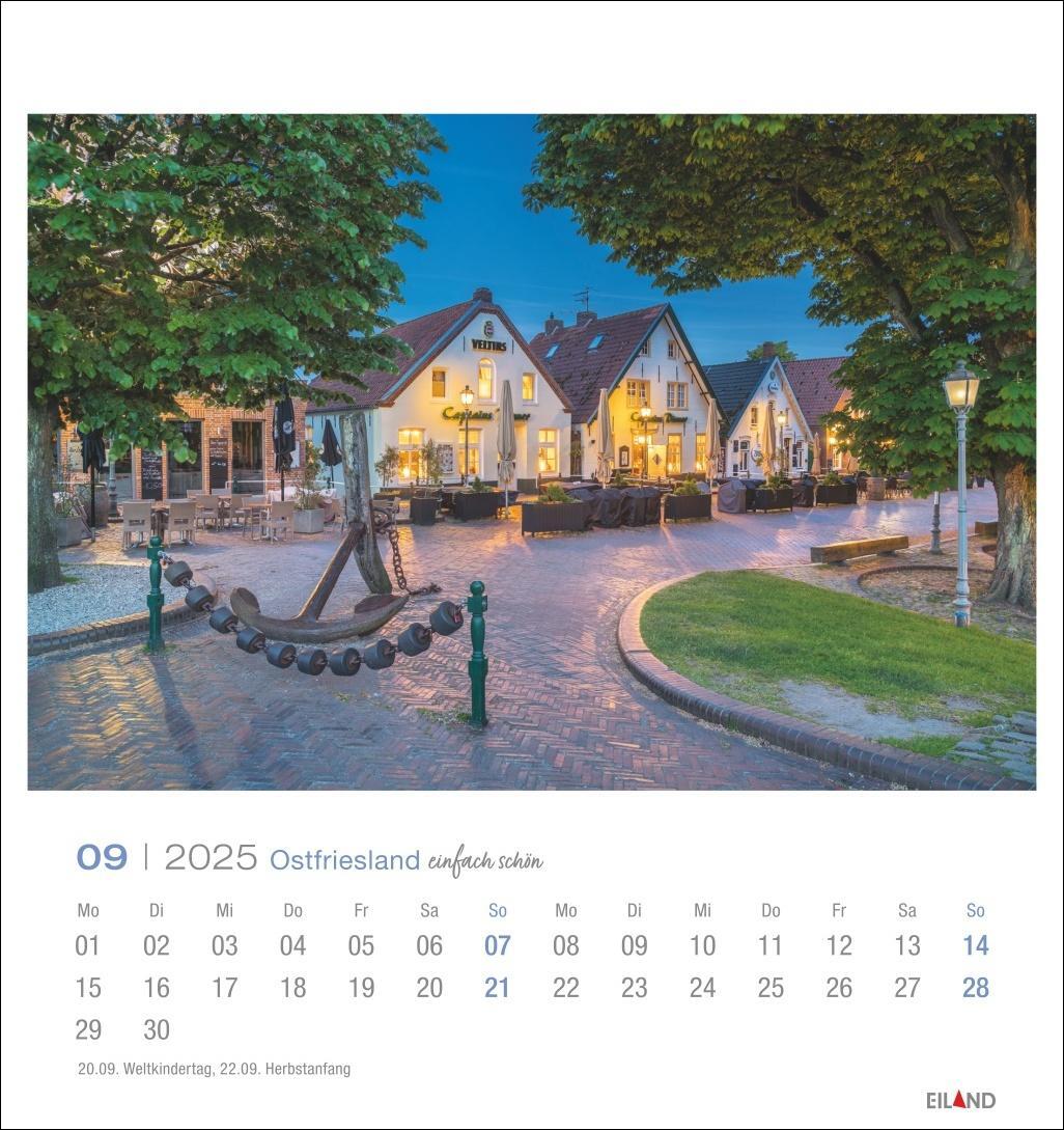 Bild: 9783964023315 | Ostfriesland Postkartenkalender 2025 - einfach schön | Eiland | 13 S.