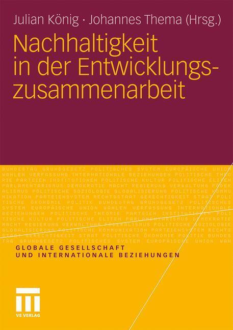 Cover: 9783531180878 | Nachhaltigkeit in der Entwicklungszusammenarbeit | Thema (u. a.)