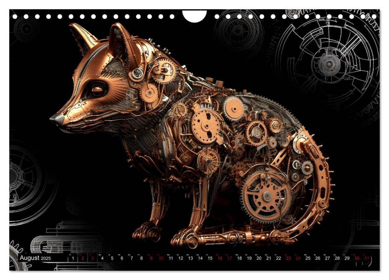 Bild: 9783383865404 | Mechanische Steampunk Tierwelt (Wandkalender 2025 DIN A4 quer),...