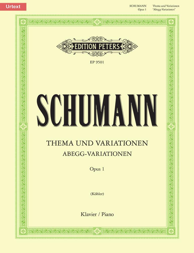 Cover: 9790014077075 | Theme and Variations Op. 1 'Abegg Variations' | Urtext | Schumann