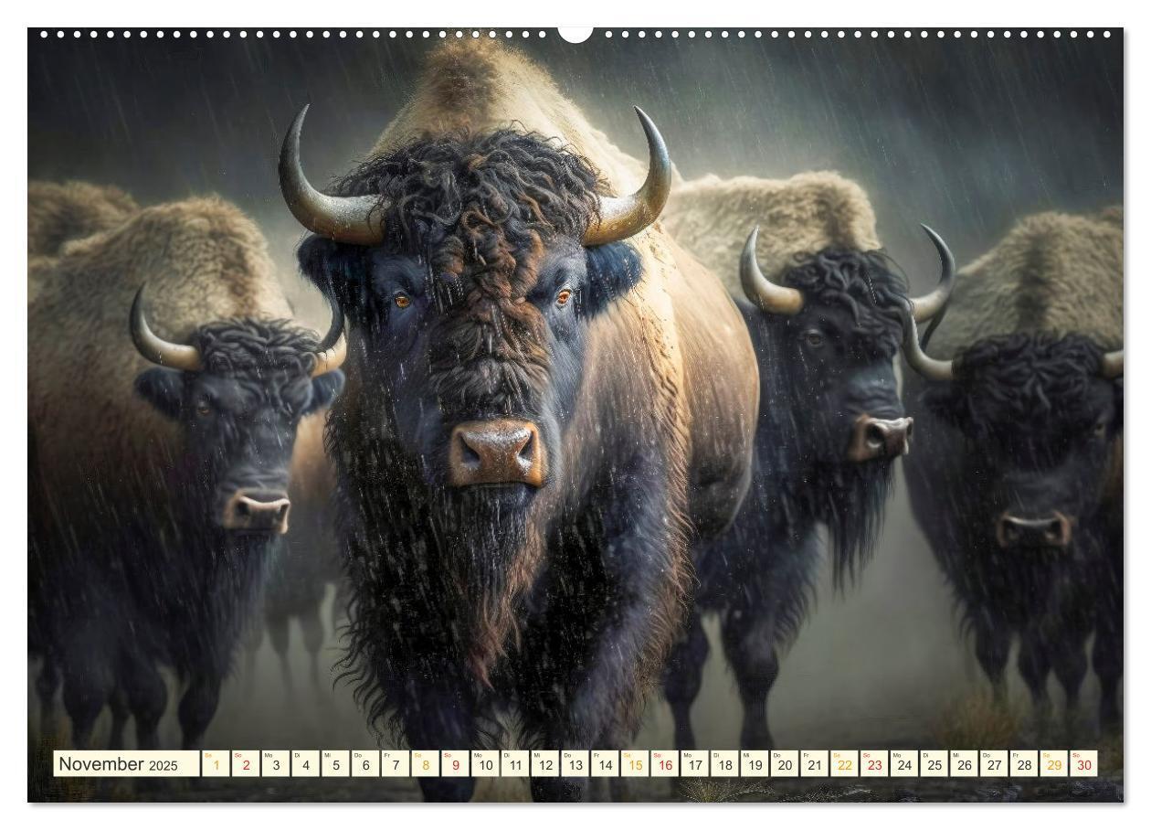 Bild: 9783383911491 | Amerikanischer Bison (Wandkalender 2025 DIN A2 quer), CALVENDO...