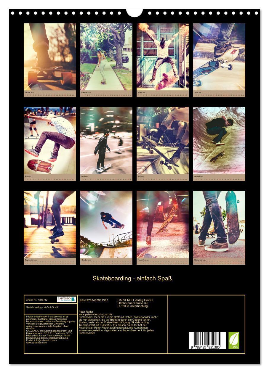 Bild: 9783435931385 | Skateboarding - einfach Spaß (Wandkalender 2025 DIN A3 hoch),...