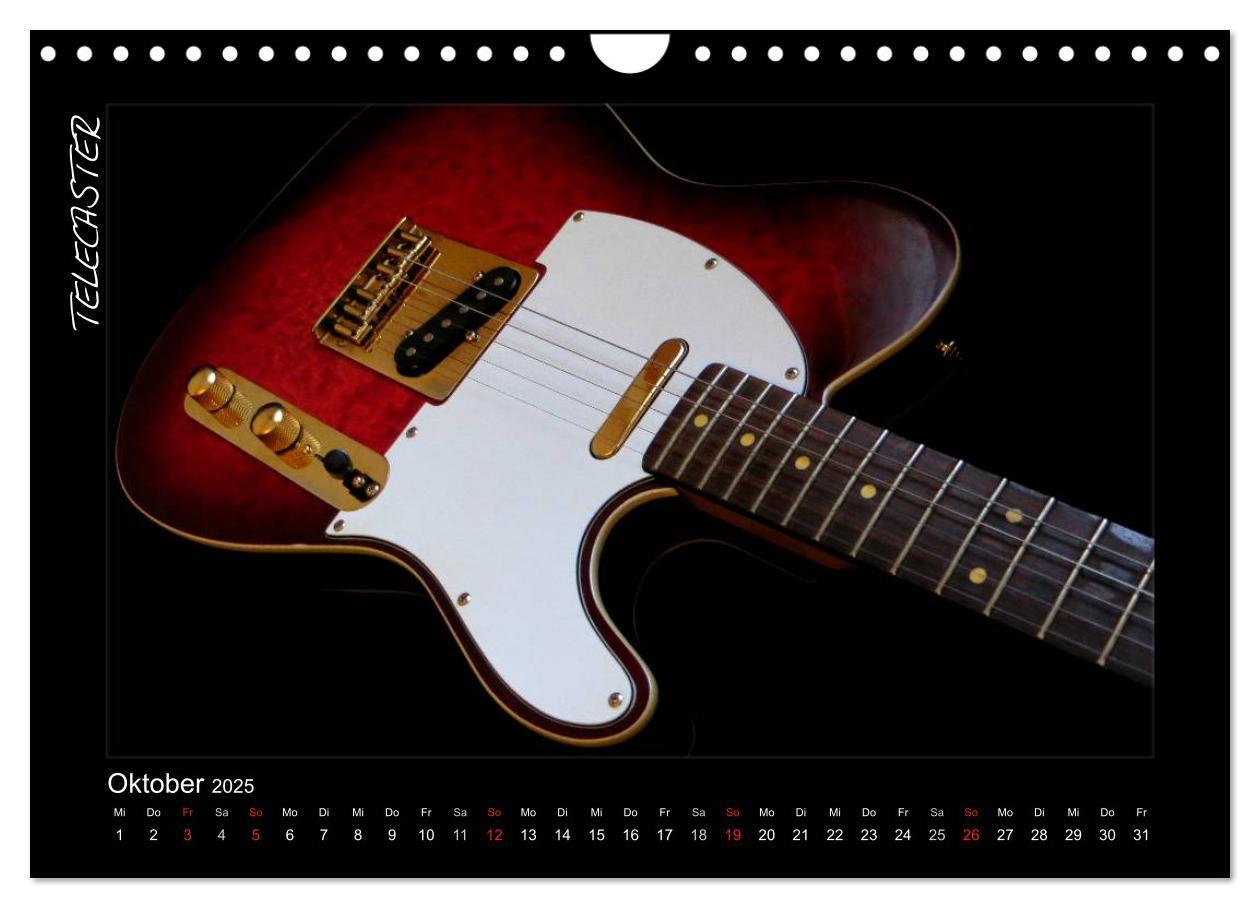 Bild: 9783435752850 | ROCKGITARREN in Szene gesetzt (Wandkalender 2025 DIN A4 quer),...