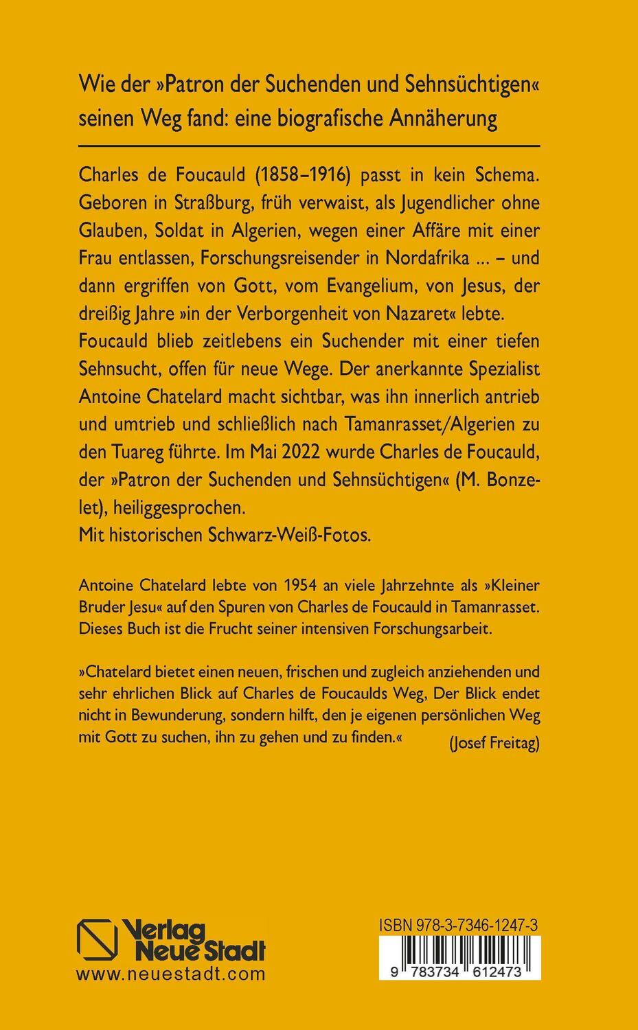 Bild: 9783734612473 | Charles de Foucauld | Der Weg eines Suchenden | Antoine Chatelard