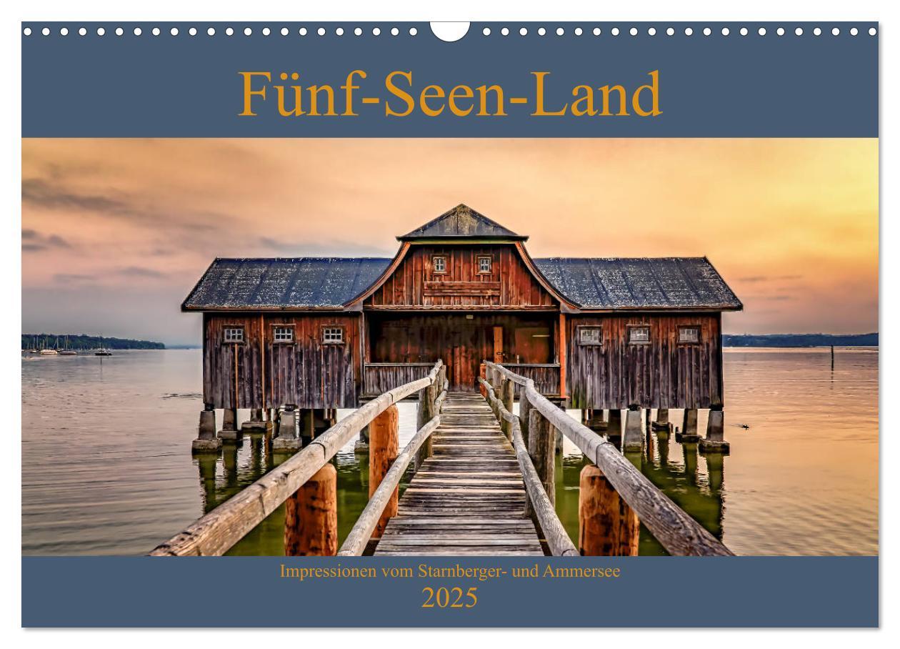 Cover: 9783435426102 | Fünf-Seen-Land (Wandkalender 2025 DIN A3 quer), CALVENDO...