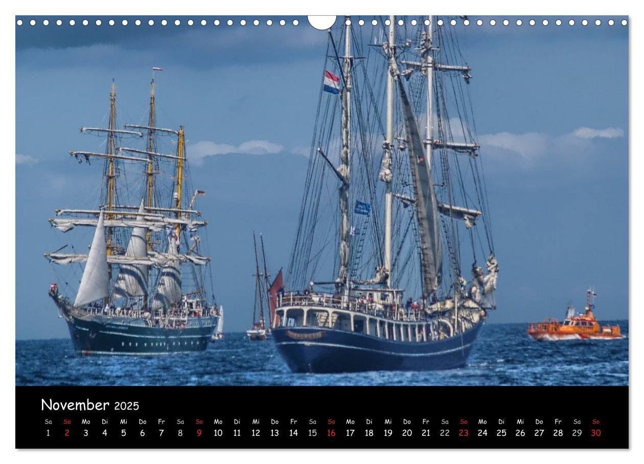 Bild: 9783435766505 | Windjammer vor Warnemünde (Wandkalender 2025 DIN A3 quer), CALVENDO...