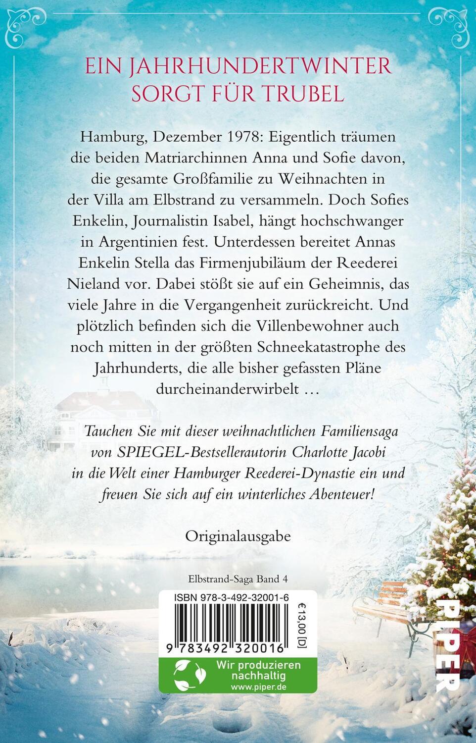 Rückseite: 9783492320016 | Weihnachten in der Villa am Elbstrand | Charlotte Jacobi | Taschenbuch