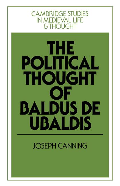 Cover: 9780521894074 | The Political Thought of Baldus de Ubaldis | Joseph Canning | Buch