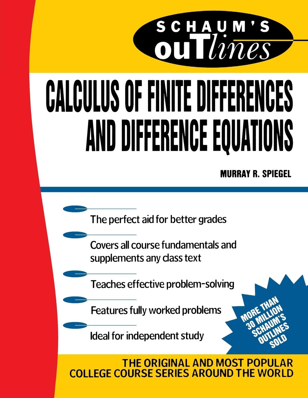 Cover: 9780070602182 | SCH CALCULUS FINITE DIFF/EQU | Spiegel | Taschenbuch | Englisch