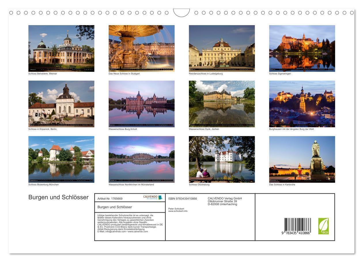 Bild: 9783435410866 | Burgen und Schlösser (Wandkalender 2025 DIN A3 quer), CALVENDO...