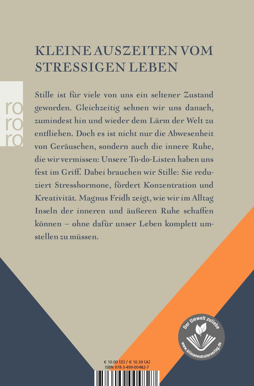 Rückseite: 9783499004827 | Stille finden in einer hektischen Welt | Magnus Fridh | Taschenbuch