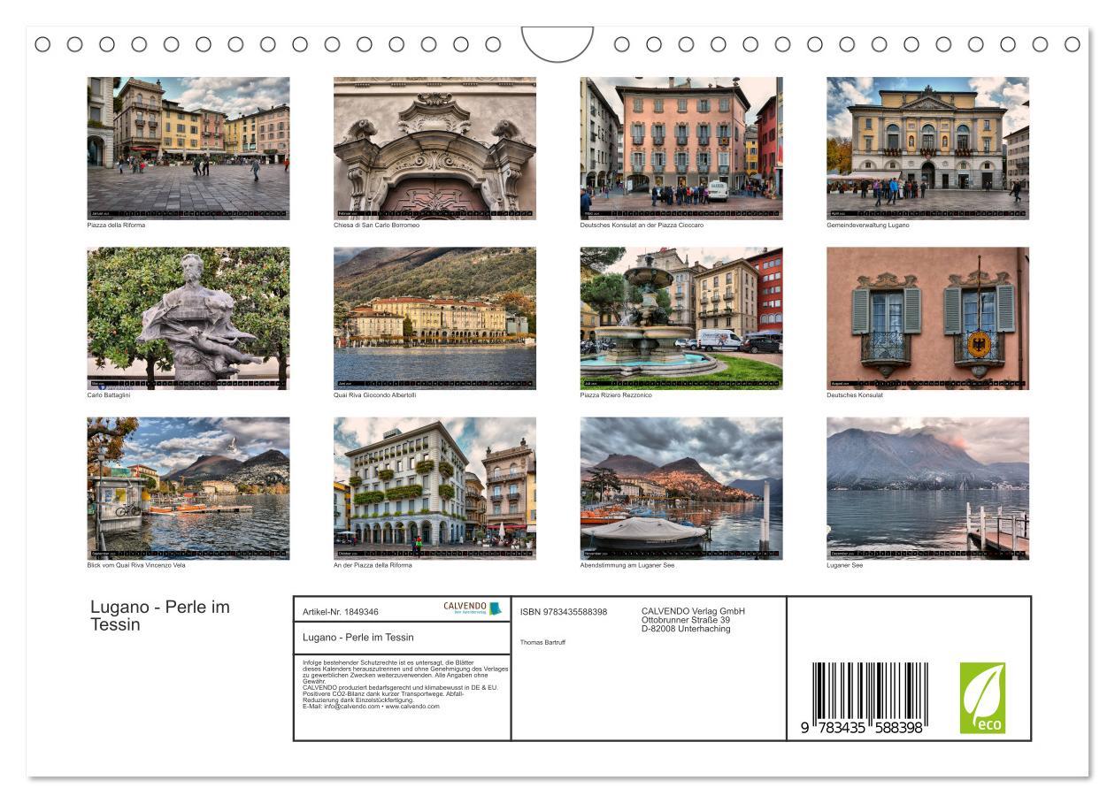 Bild: 9783435588398 | Lugano - Perle im Tessin (Wandkalender 2025 DIN A4 quer), CALVENDO...