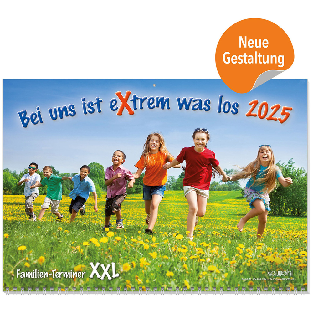 Cover: 9783754828656 | Bei uns ist extrem was los 2025 | Familien Terminer XXL | Kalender