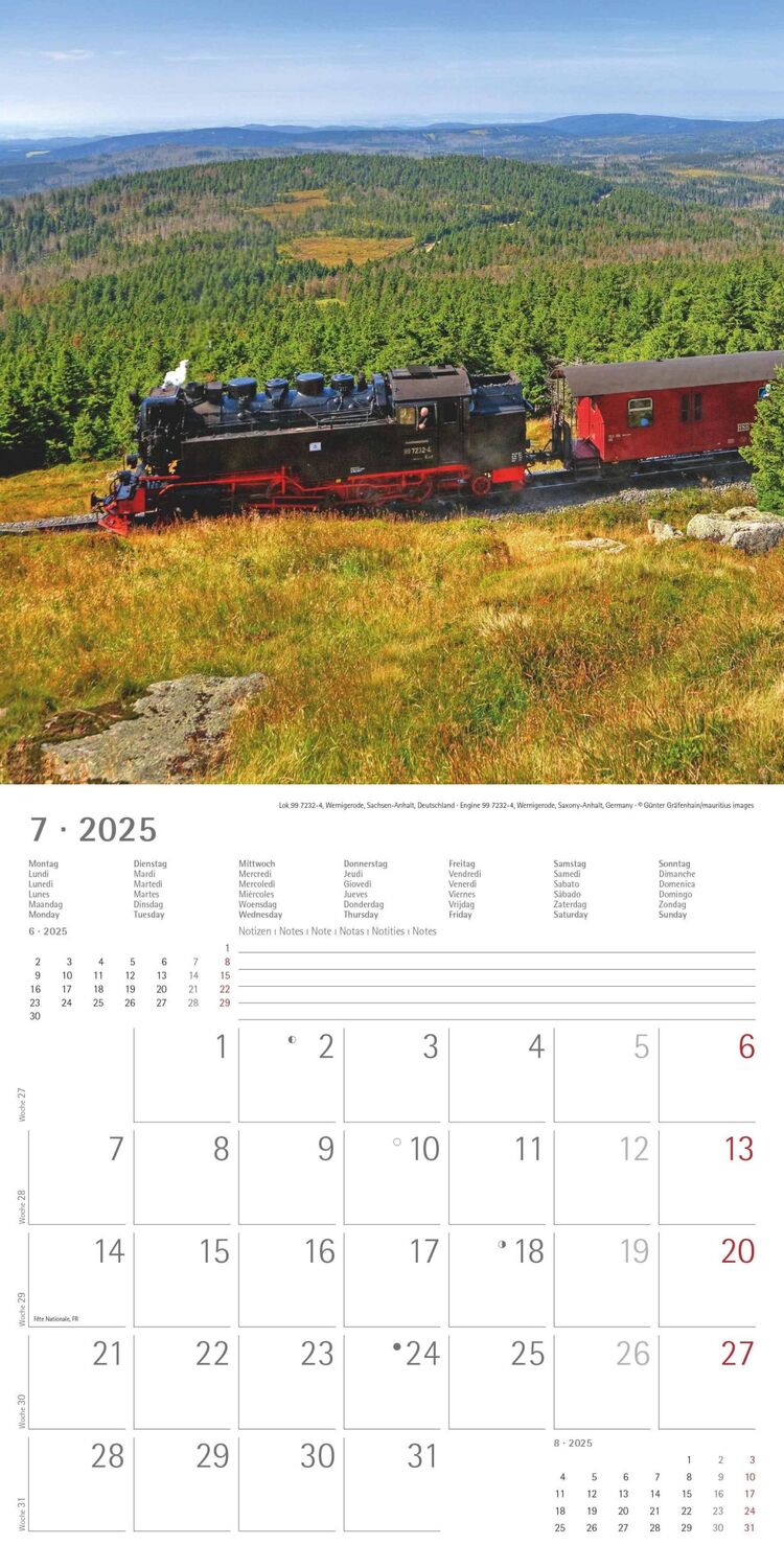 Bild: 4251732340971 | Dampfloks 2025 - Broschürenkalender 30x30 cm (30x60 geöffnet) -...