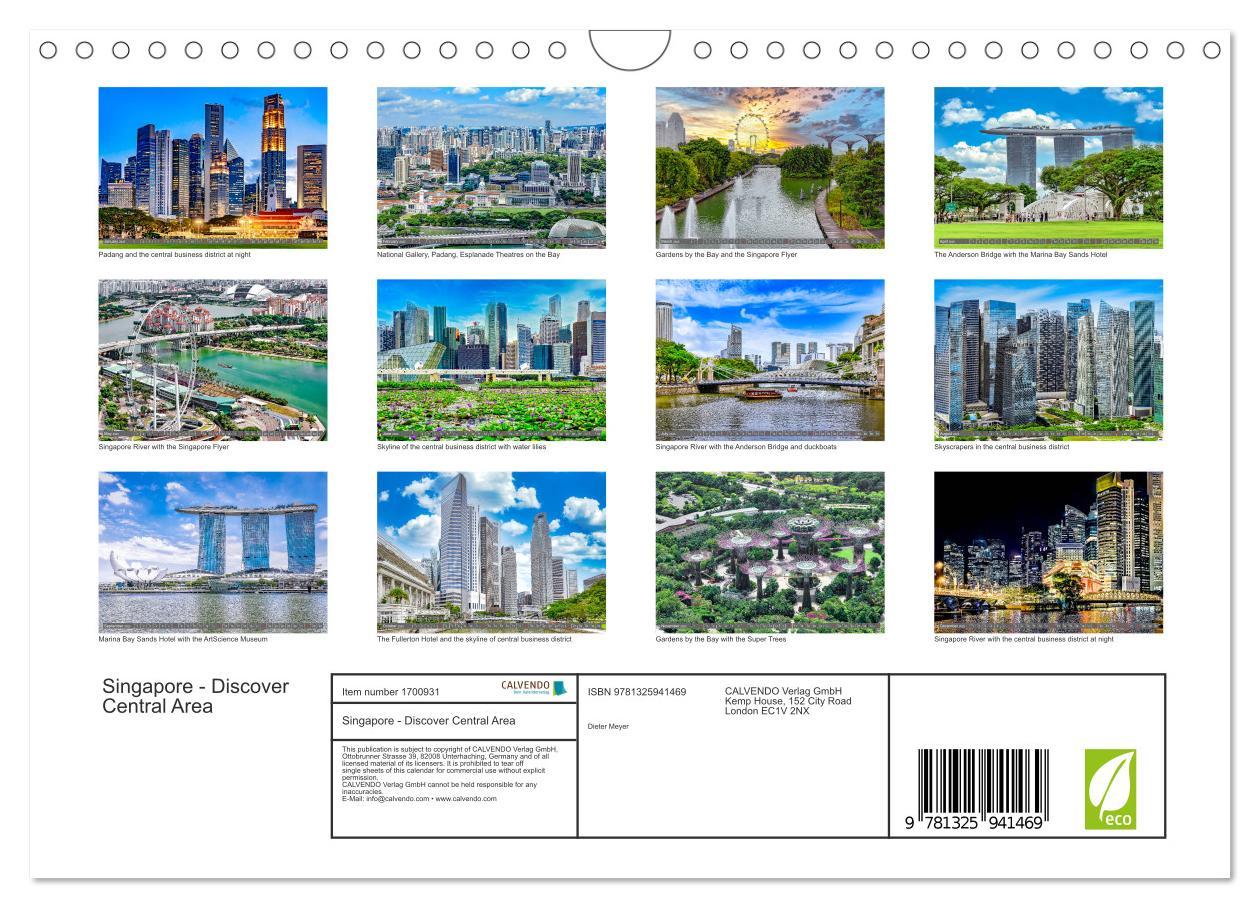 Bild: 9781325941469 | Singapore - Discover Central Area (Wall Calendar 2025 DIN A4...