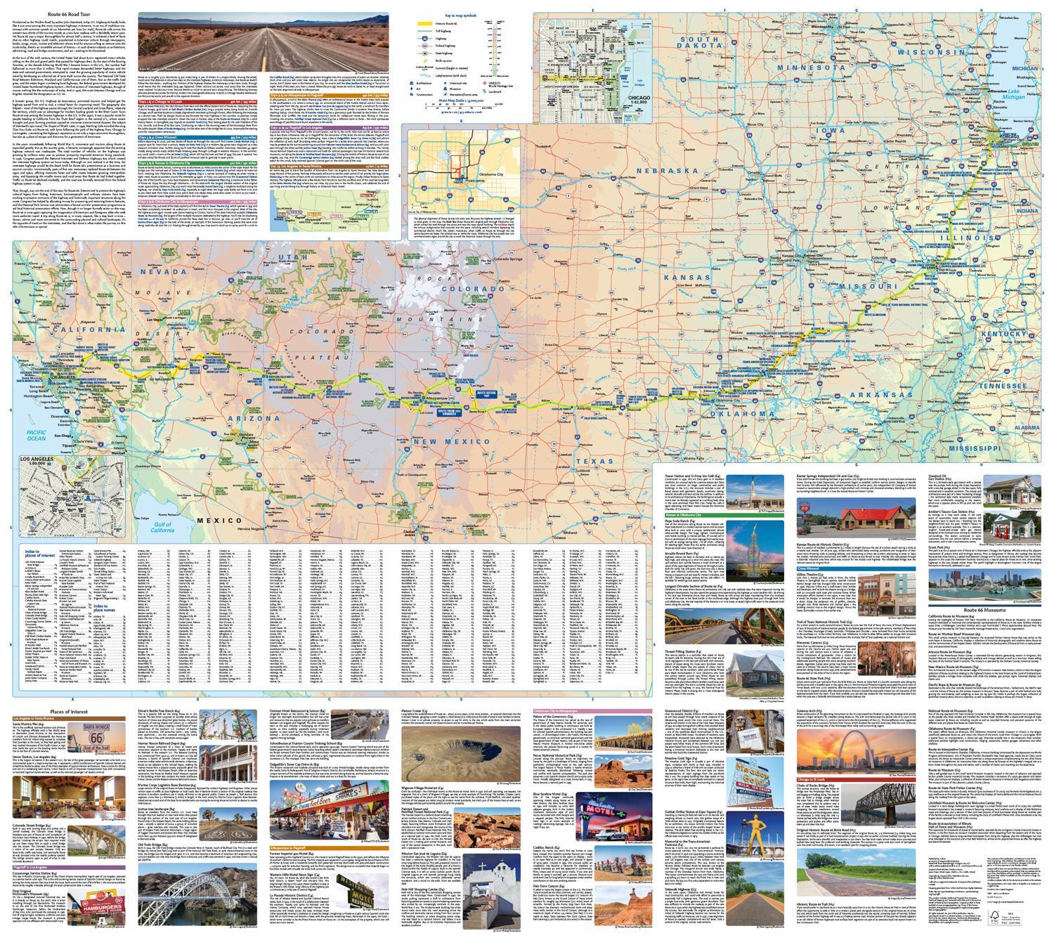 Bild: 9780008609177 | Collins Route 66 Touring Map | Plan Your Adventure Across America