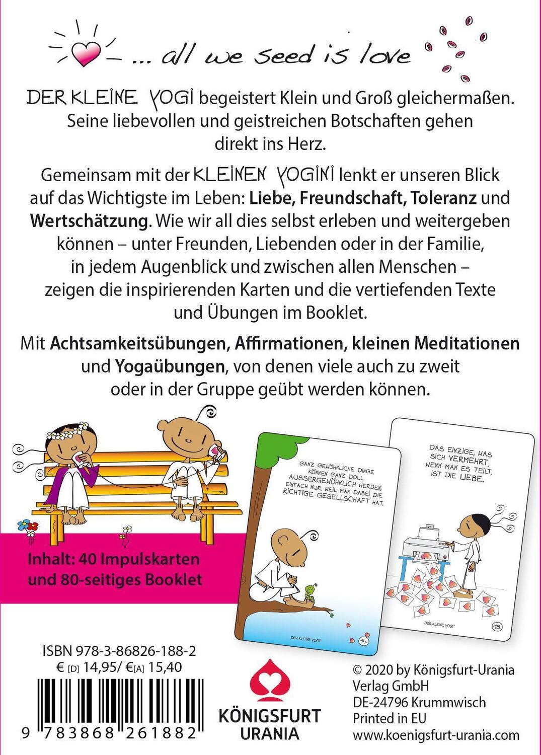 Bild: 9783868261882 | Der Kleine Yogi Herzbotschaften | 40 Impulskarten mit Anleitung | Buch