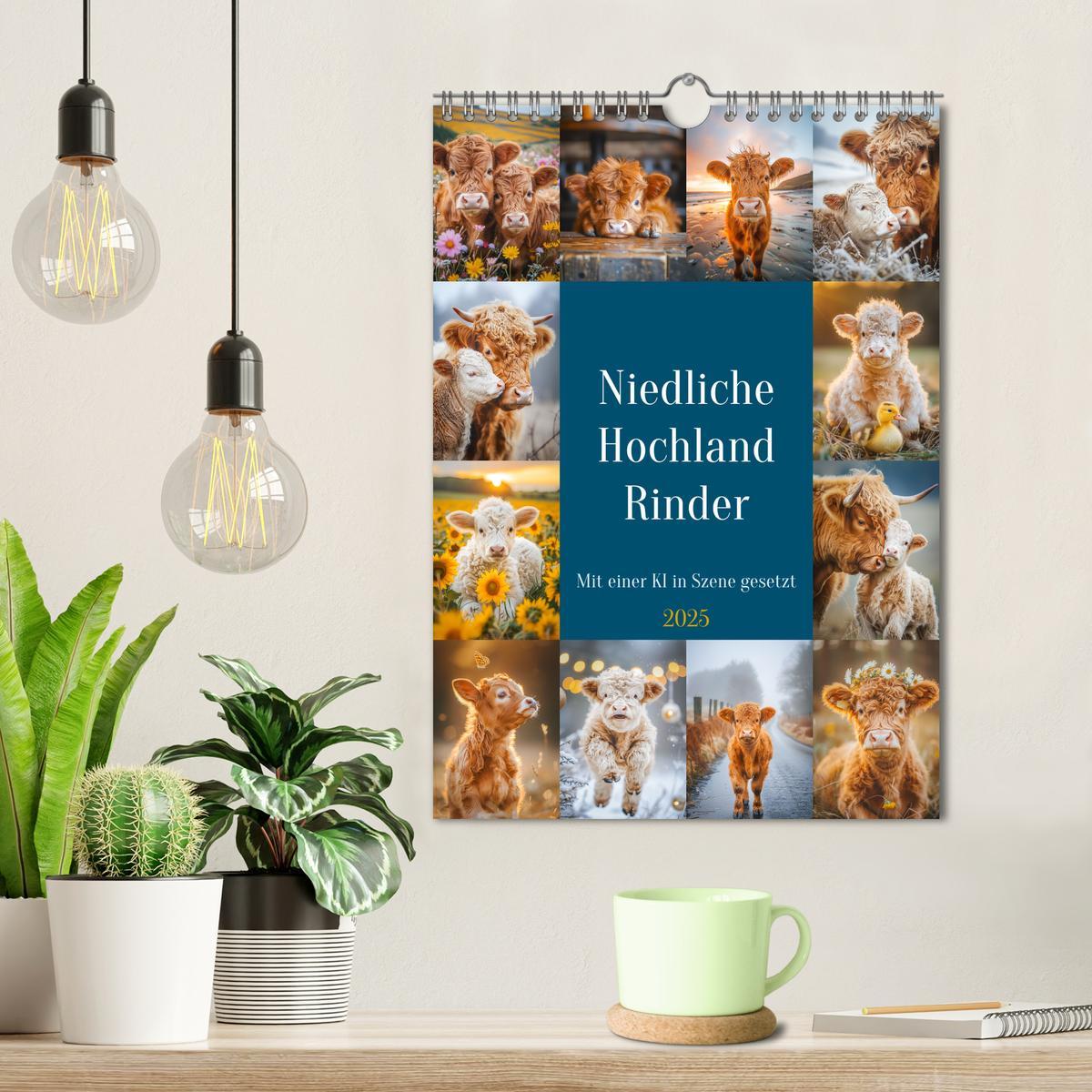 Bild: 9783435817405 | Niedliche Hochland Rinder (Wandkalender 2025 DIN A4 hoch), CALVENDO...