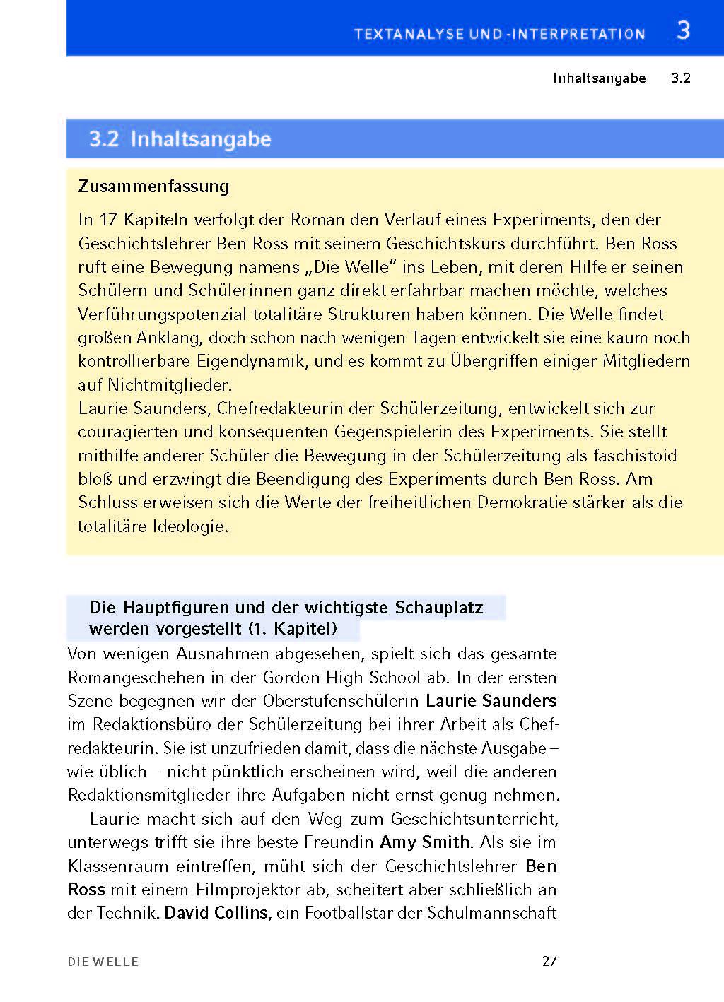 Bild: 9783804420717 | Die Welle - Textanalyse und Interpretation | Morton Rhue | Taschenbuch