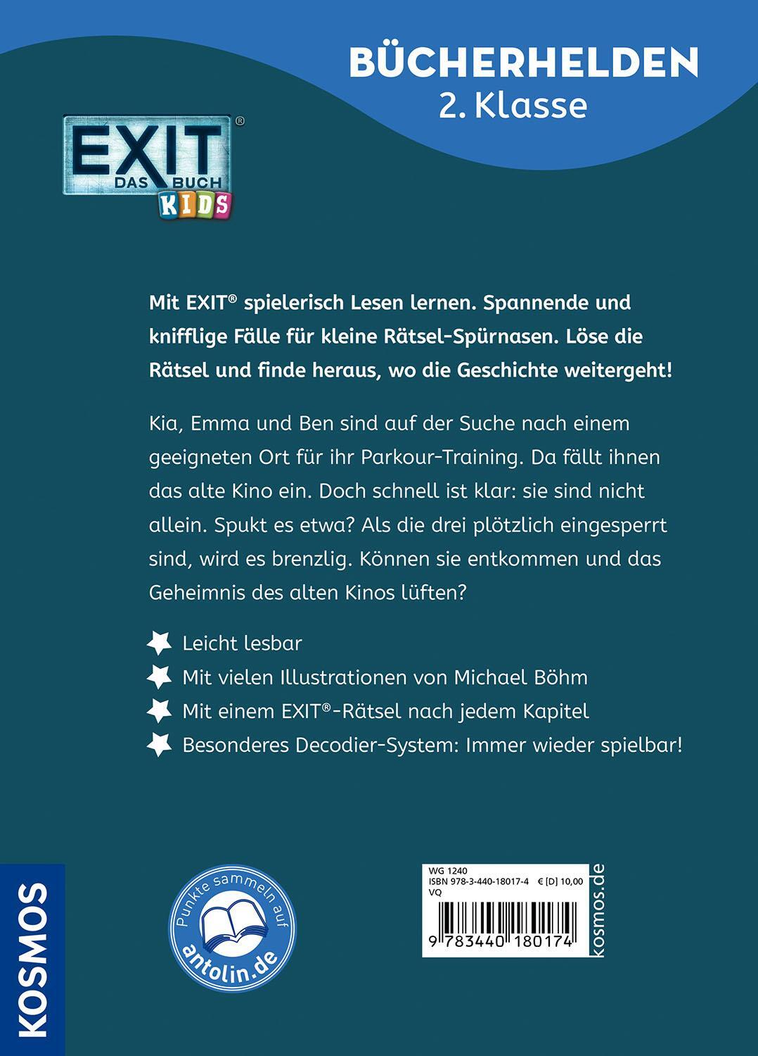 Bild: 9783440180174 | EXIT® - Das Buch, Bücherhelden 2. Klasse, Das Geisterkino | Buch