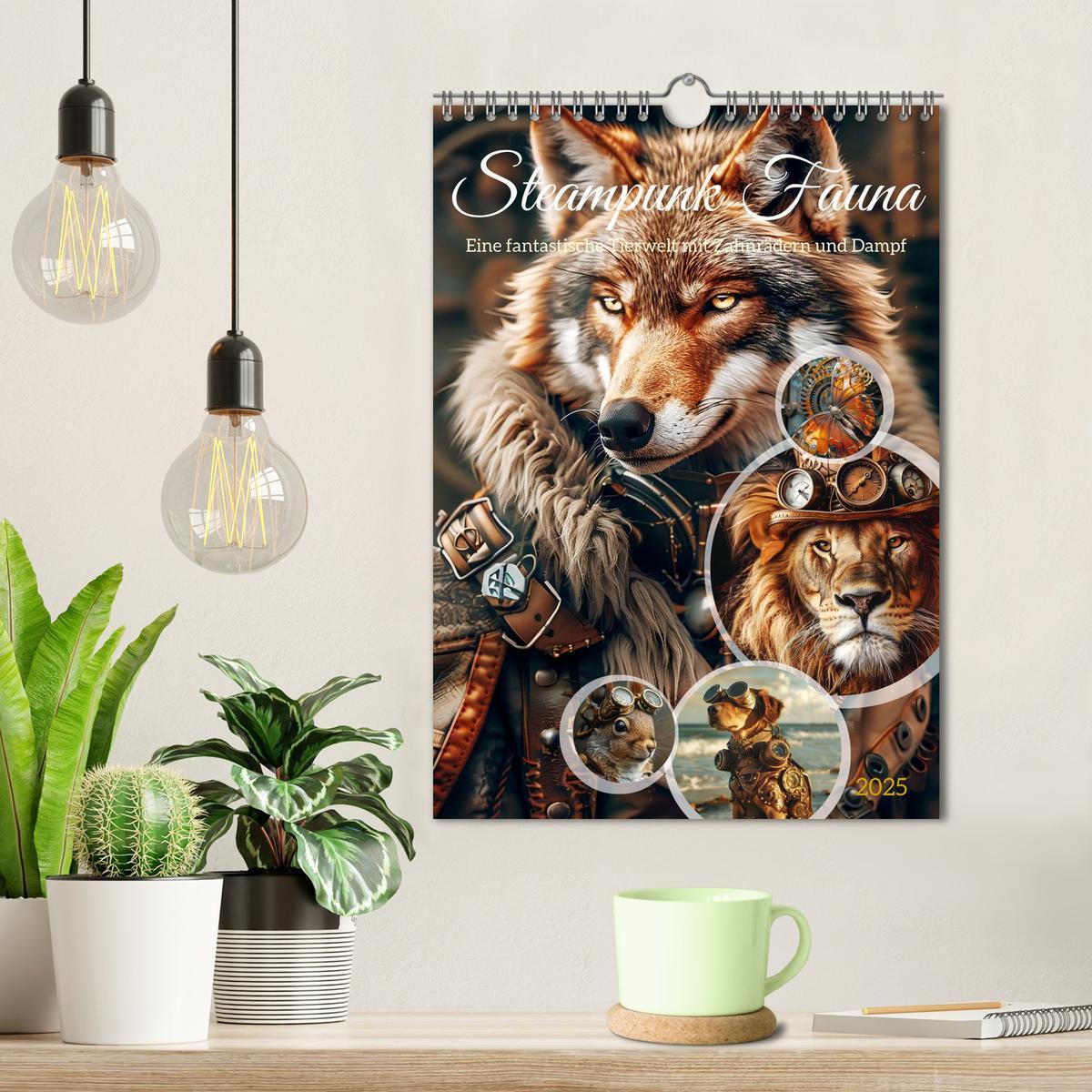 Bild: 9783435649594 | Steampunk Fauna (Wandkalender 2025 DIN A4 hoch), CALVENDO...