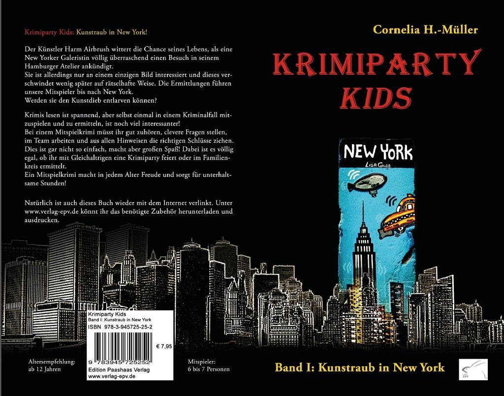 Rückseite: 9783945725252 | Krimiparty Kids: Kunstraub in New York | Band 1 | Cornelia H. -Müller