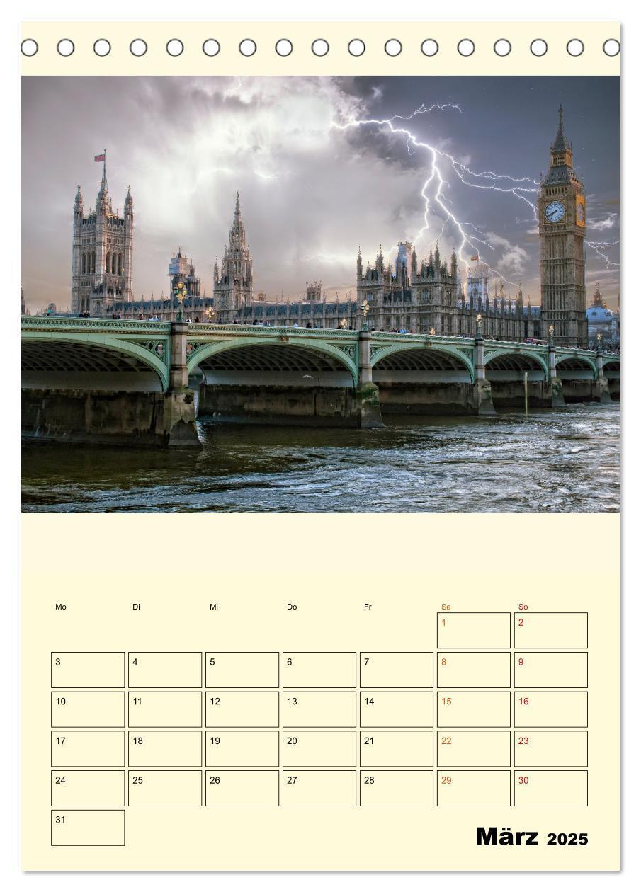 Bild: 9783435884933 | Metropolen im Gewitter (Tischkalender 2025 DIN A5 hoch), CALVENDO...