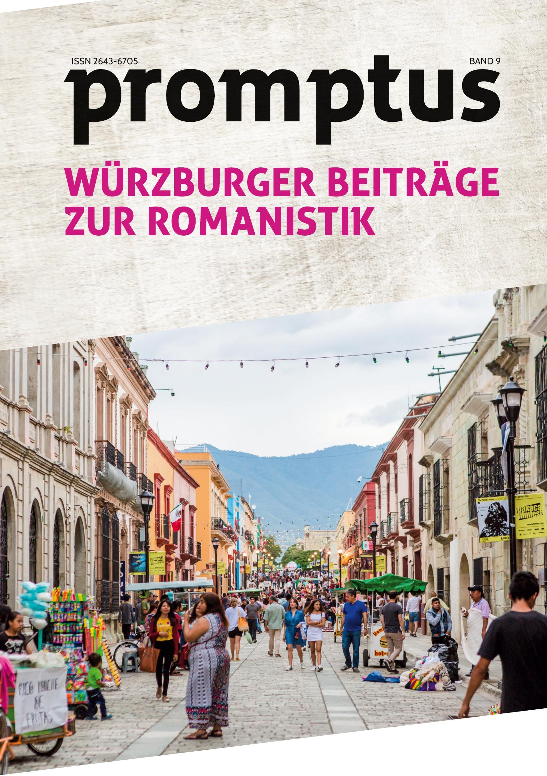 Cover: 9783946101093 | promptus - Würzburger Beiträge zur Romanistik | Band 9 | Taschenbuch