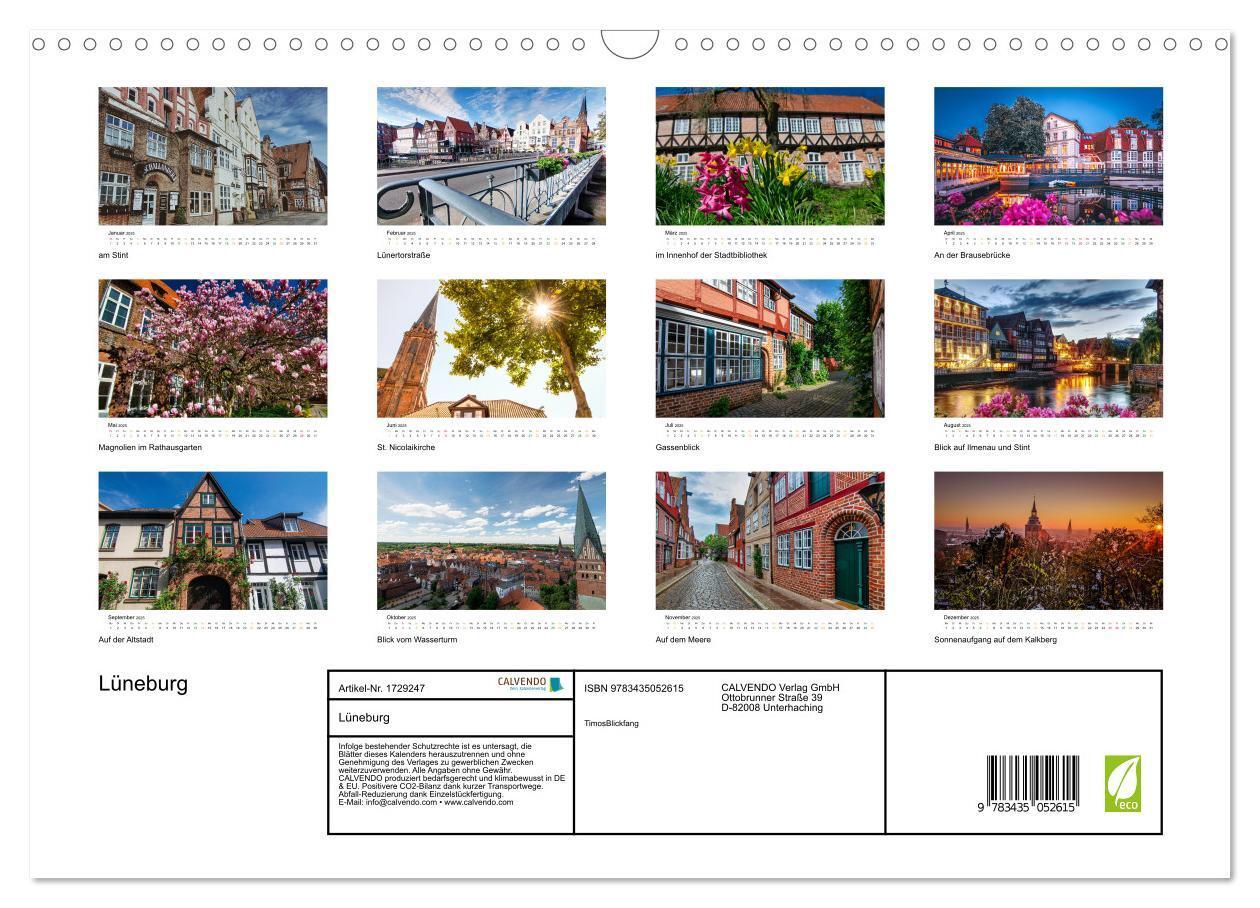 Bild: 9783435052615 | Lüneburg (Wandkalender 2025 DIN A3 quer), CALVENDO Monatskalender