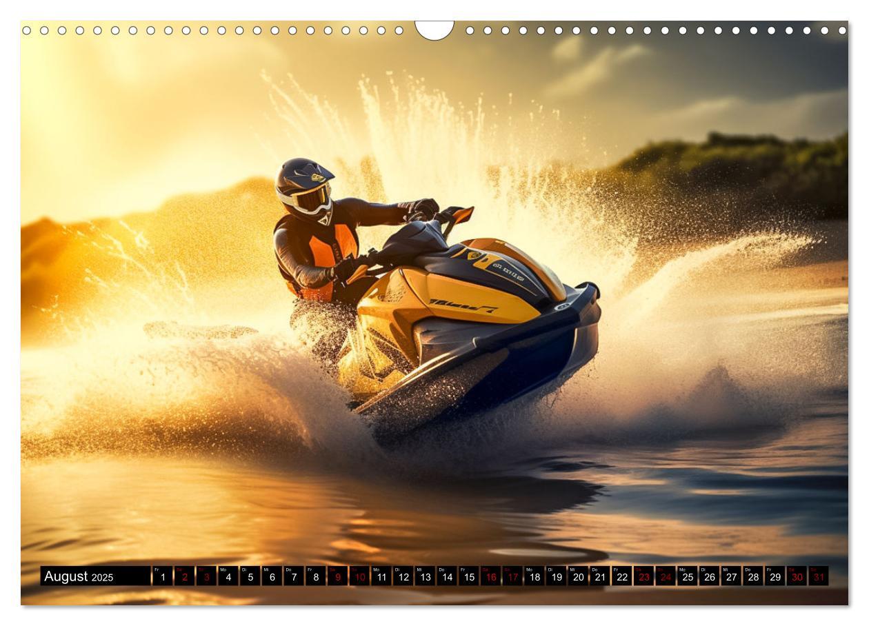 Bild: 9783383909238 | Jetski Power (Wandkalender 2025 DIN A3 quer), CALVENDO Monatskalender