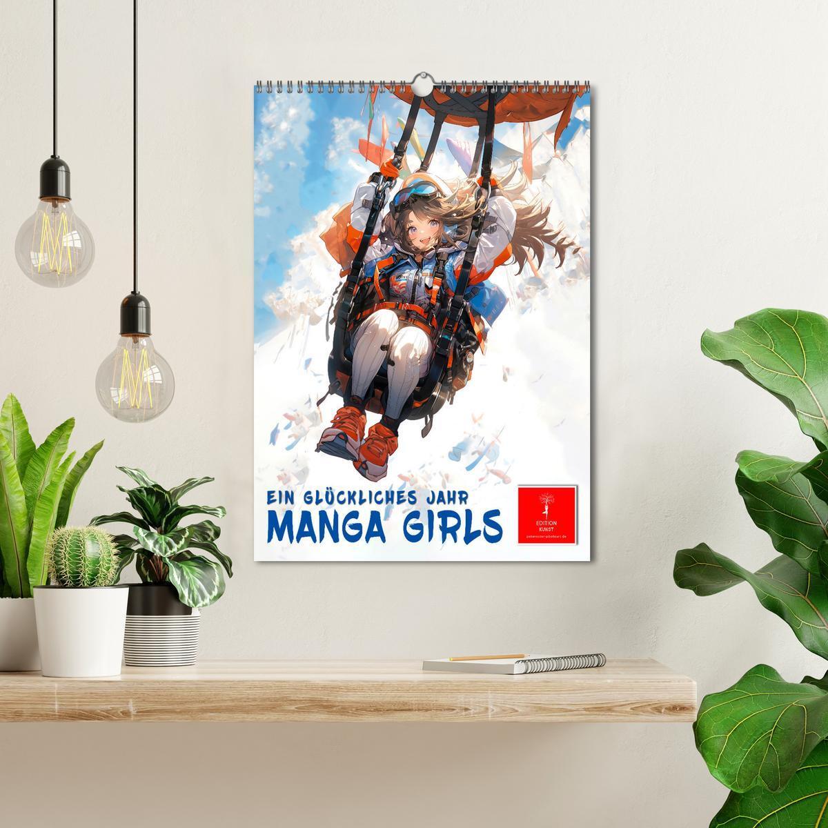 Bild: 9783435844128 | Manga Girls - ein glückliches Jahr (Wandkalender 2025 DIN A3 hoch),...