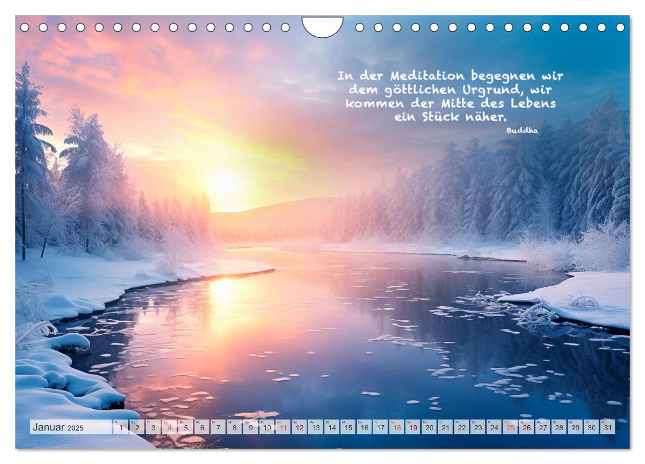 Bild: 9783383869839 | Meditation und innerer Frieden (Wandkalender 2025 DIN A4 quer),...