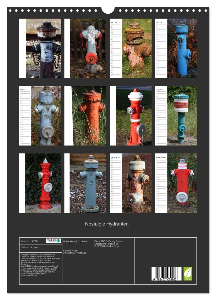 Bild: 9783457019986 | Nostalgie Hydranten (Wandkalender 2025 DIN A3 hoch), CALVENDO...