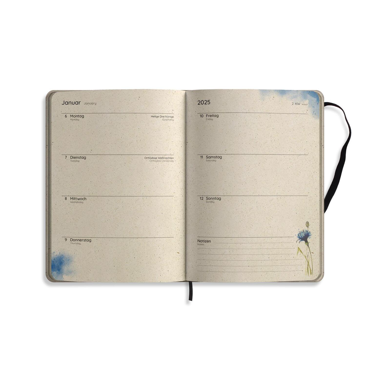 Bild: 4260626413103 | matabooks - A5 Kalender Samaya 2025 Farbe: Blossom Blue (DE/EN) | Buch