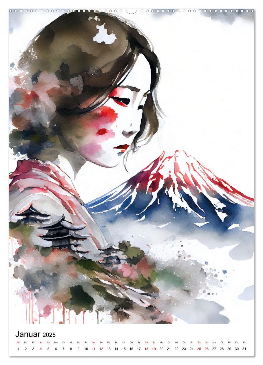 Bild: 9783435884988 | Geisha Aquarelle - Japanische Kulturdamen, Landschaft und Sakura...