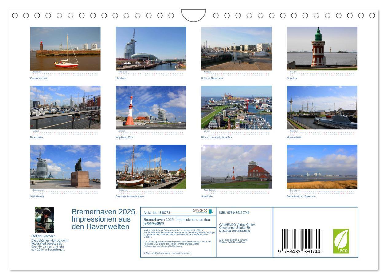 Bild: 9783435330744 | Bremerhaven 2025. Impressionen aus den Havenwelten (Wandkalender...