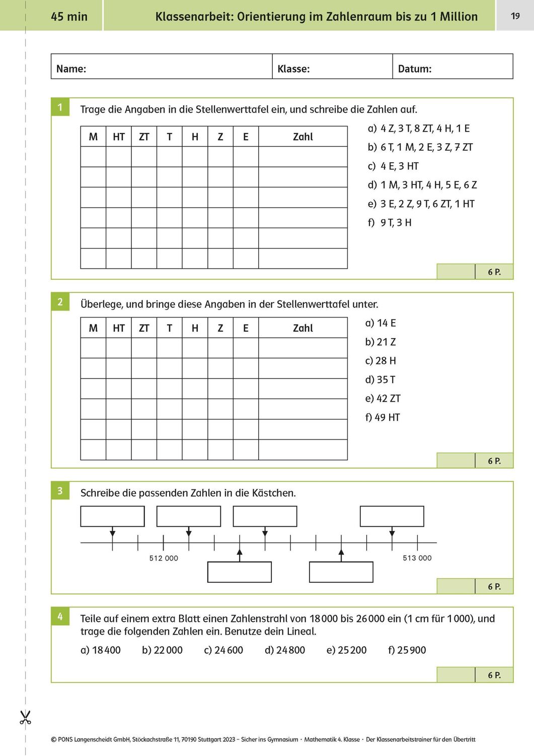 Bild: 9783129258767 | Klett Sicher ins Gymnasium: Klassenarbeitstrainer für den Übertritt...