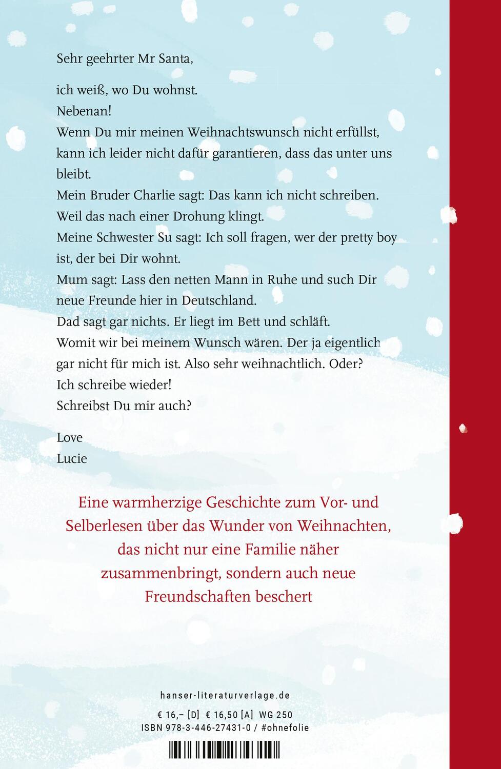 Bild: 9783446274310 | Dear Santa - Als der Weihnachtsmann plötzlich zurückschrieb | Inden