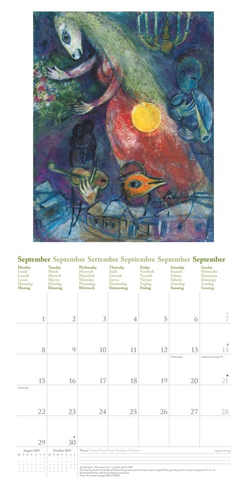 Bild: 4002725994103 | N NEUMANNVERLAGE - Marc Chagall 2025 Broschürenkalender, 30x30cm,...